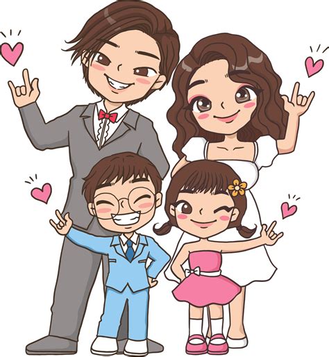 cute family cartoon